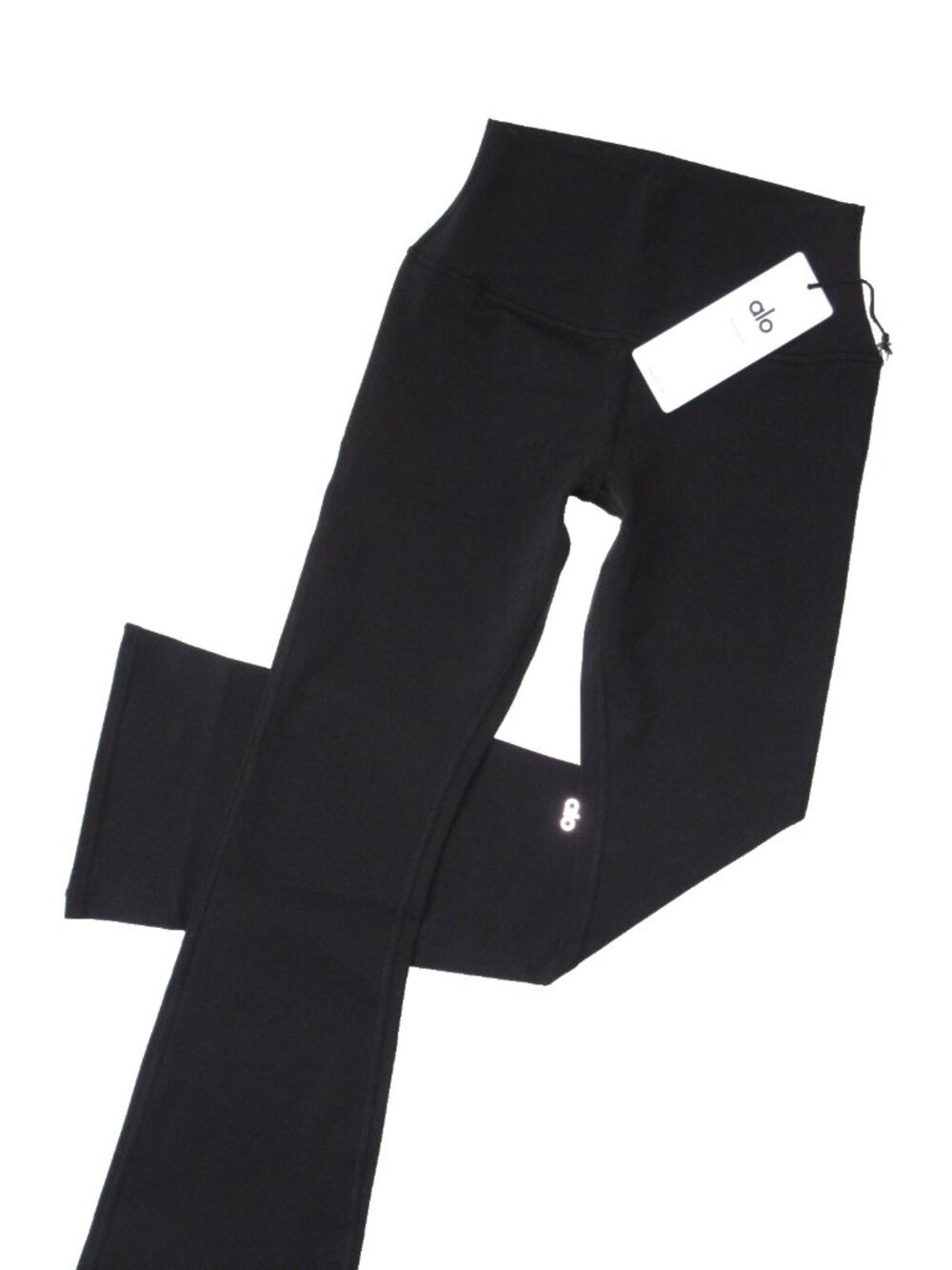 NWT Alo W51119R Airbrush High-Waist 7/8 Bootcut Legging in Black Stretch S - Picture 2 of 7
